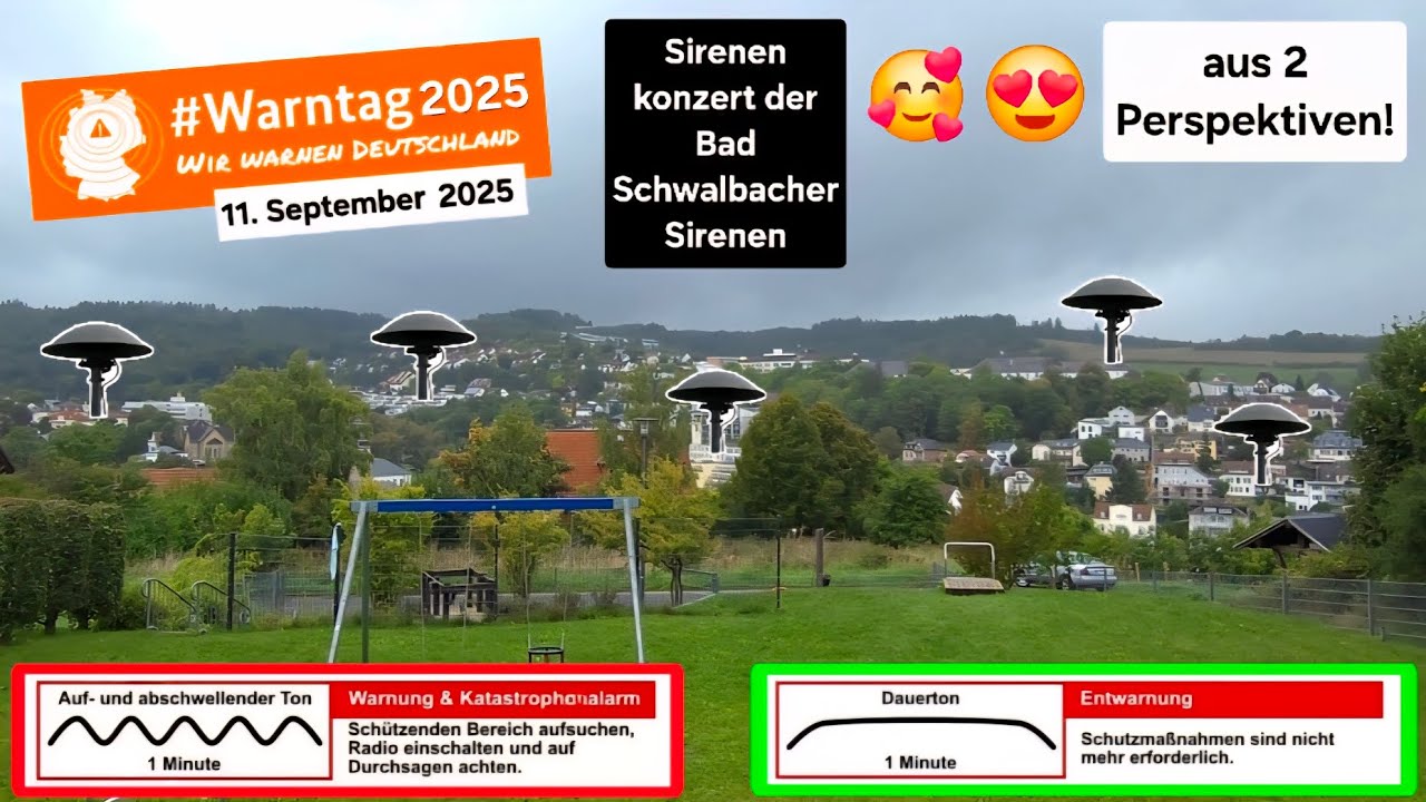 Atemberaubendes Sirenenkonzert zum #Warntag2025 | 📍Bad Schwalbach | 11.09.2025