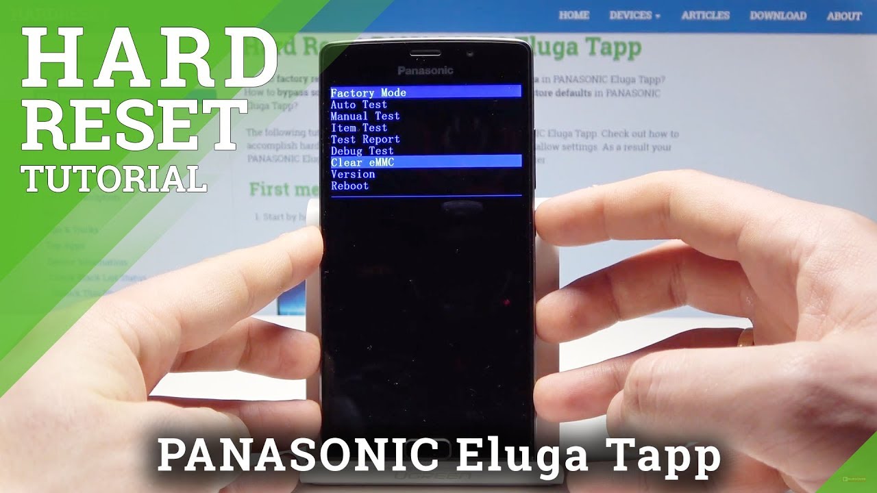 Аппаратный сброс PANASONIC Eluga Tapp — снятие блокировки экрана / очистка eMMC