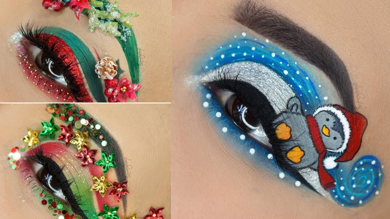 Christmas Eye Makeup Tutorial Compilation