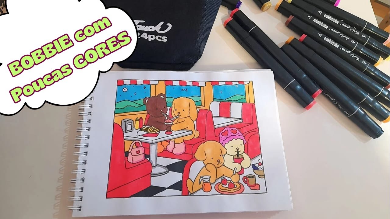 Bobbie Goods na Lanchonete com CORES vibrantes