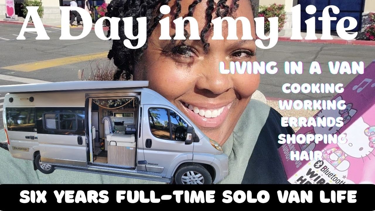 My Van Life: Spend a Productive Day With Me | Cooking, Gardening, Hair (Mini-Twist) + Shopping