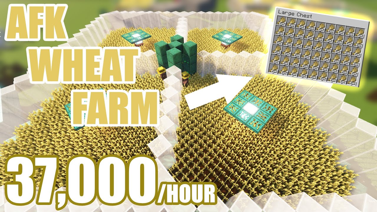 Эффективная автоматическая ферма пшеницы Minecraft 1.18 (пшеница, морковь, картофель, свёкла — вс...