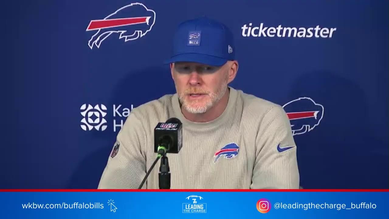 Buffalo Bills head coach Sean McDermott speaks to reporters after win over the Miami Dolphins