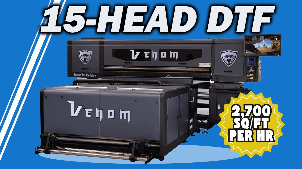 This 15-Head DTF Printer Prints 2,700 Square Feet per Hour!