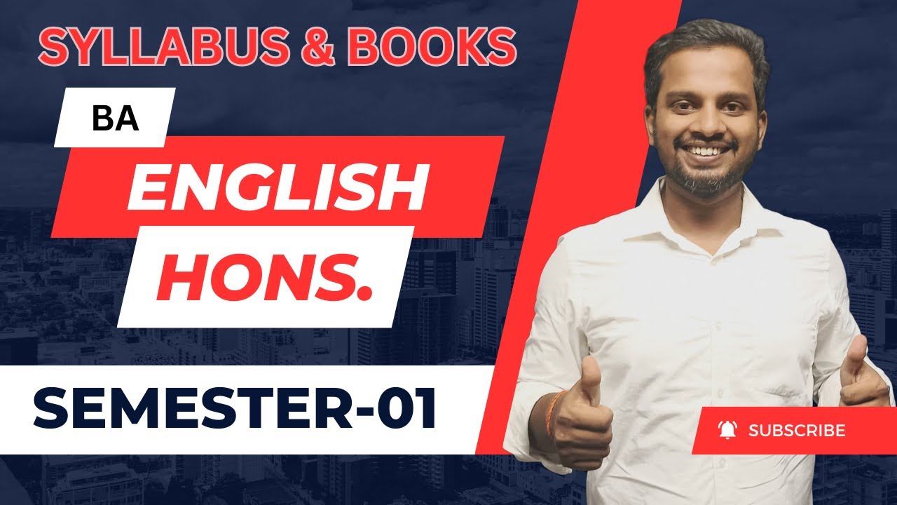 BA English Honours | Semester-01 | Syllabus and books | For all universities of Bihar | Sc Classes