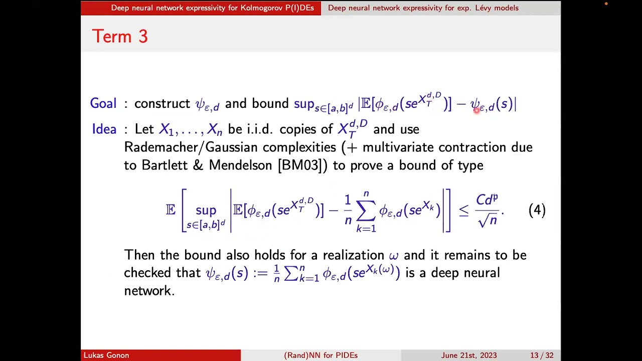 Lukas Gonon, Deep neural network expressivity and random features for learning Kolmogorov partial...