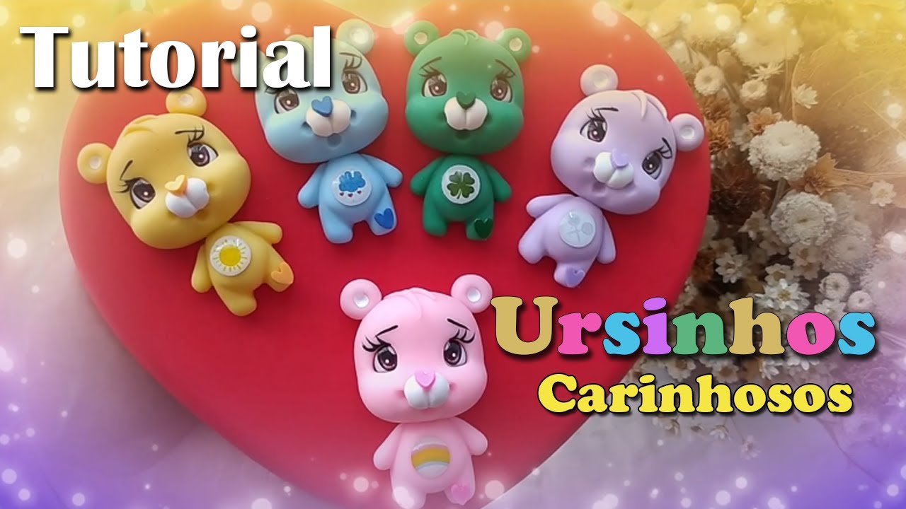Aplique em Biscuit - Ursinhos Carinhosos