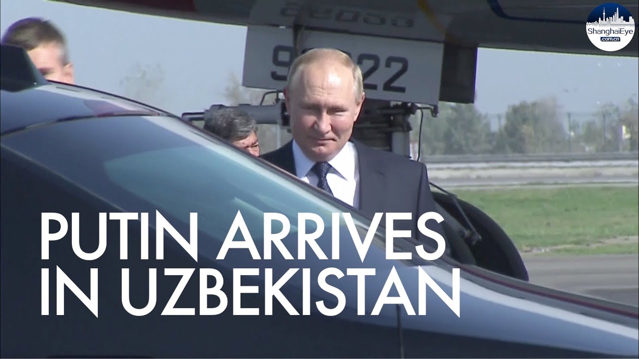 BREAKING: Russia's #Putin arrives in #Uzbekistan for SCO summit, to meet with China's #Xi
