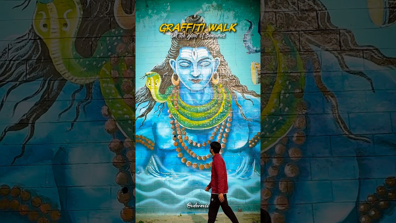 Banaras ki sabse famous wall painting | wall painting | bundi parkota ghat | Banaras | shorts