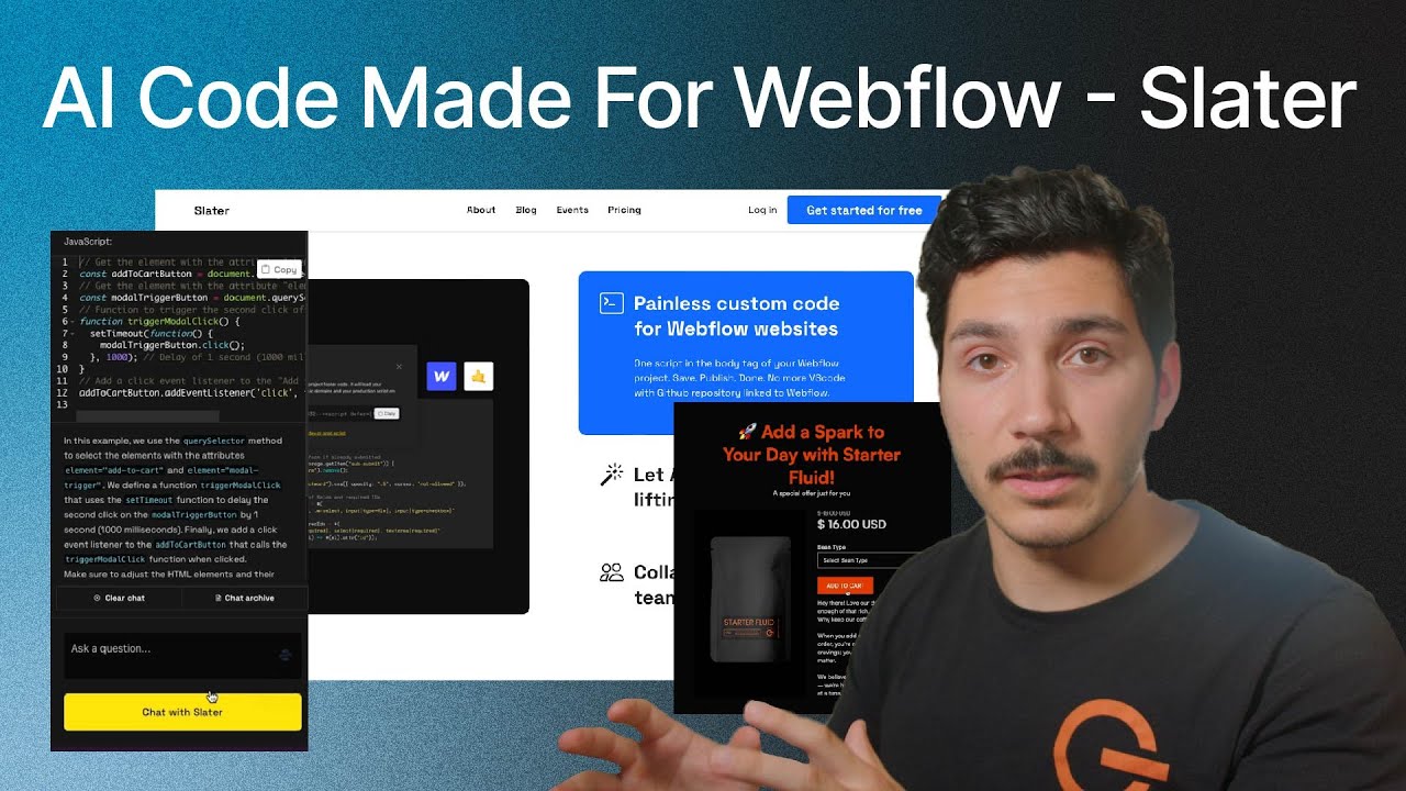 Best Custom Code for tool Webflow with AI - Slater