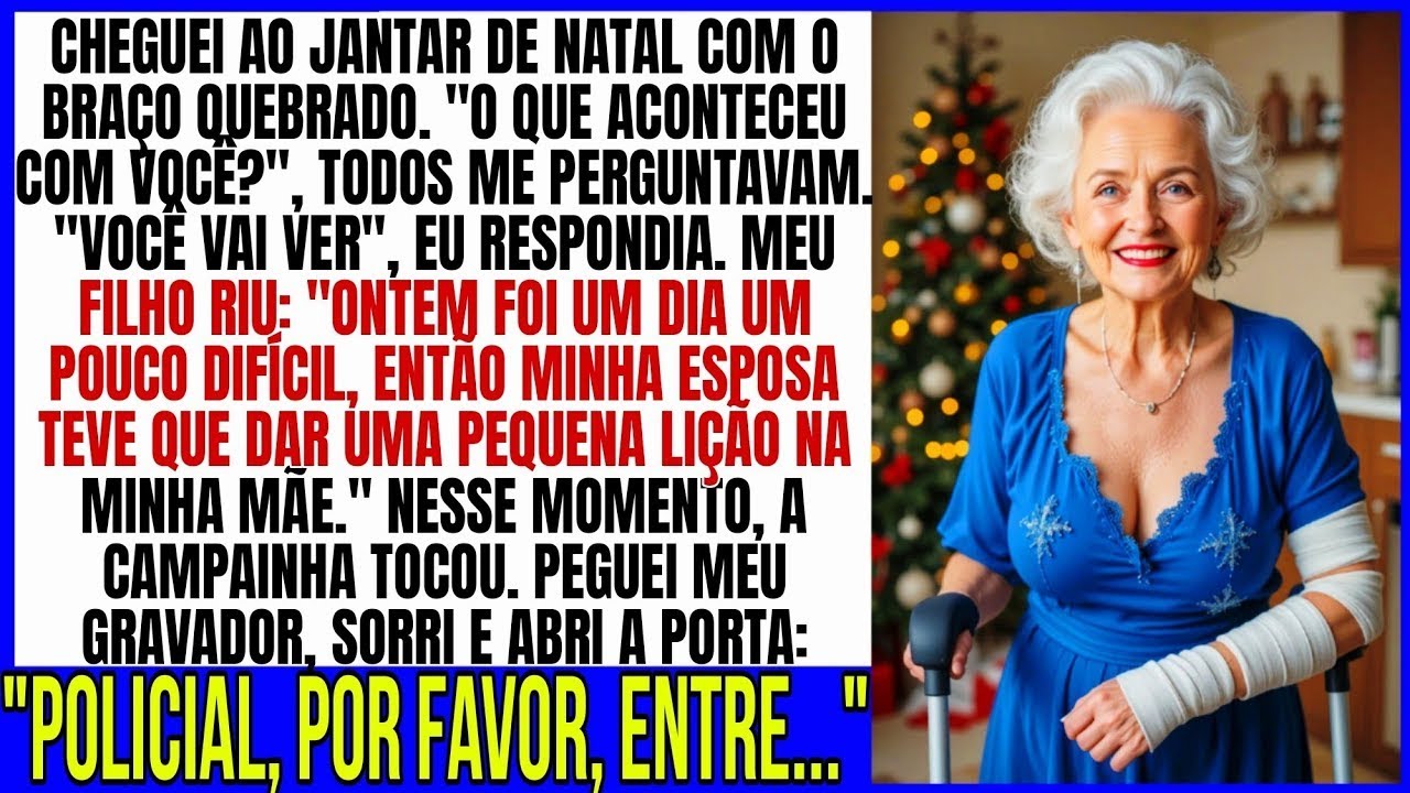 “Minha esposa lhe deu uma lição”, disse meu filho quando me sentei à mesa com o braço quebrado…