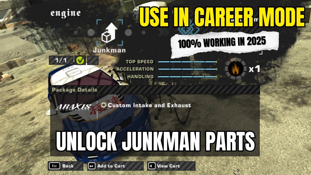 Начните карьеру с ПОЛНЫМИ запчастями JUNKMAN в NFS Most Wanted 2025 🔥 Без читов (100% работает в ...
