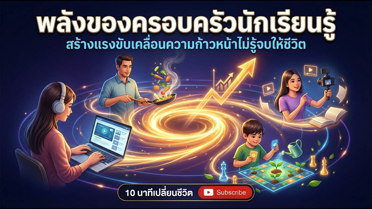 👨‍👩‍👧‍👦✨ พลังของครอบครัวนักเรียนรู้: สร้างแรงขับเคลื่อนความก้าวหน้าไม่รู้จบ | 10 นาทีเปลี่ยนชีวิต
