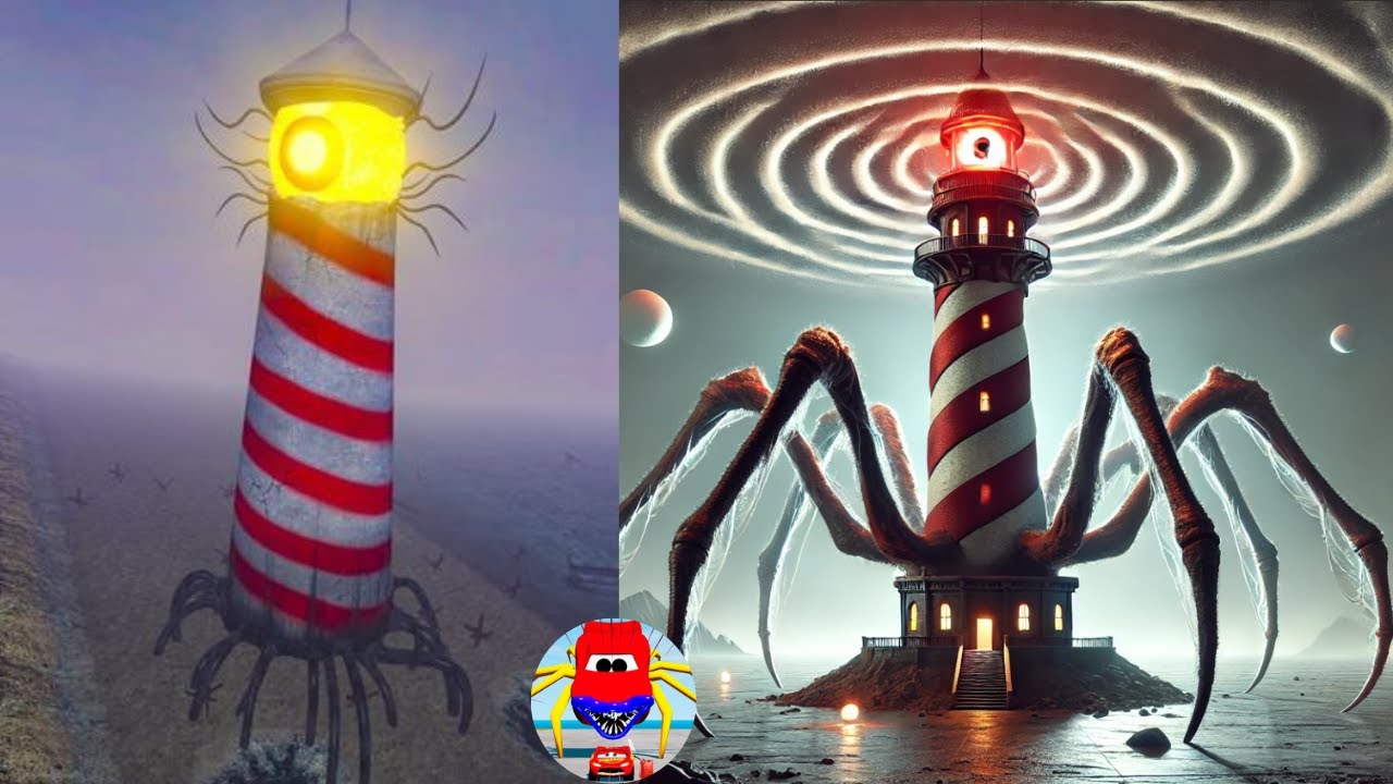 Lighthouse Spider Monster In Real Life | All Eater Monster | Guess The Monster's Voice