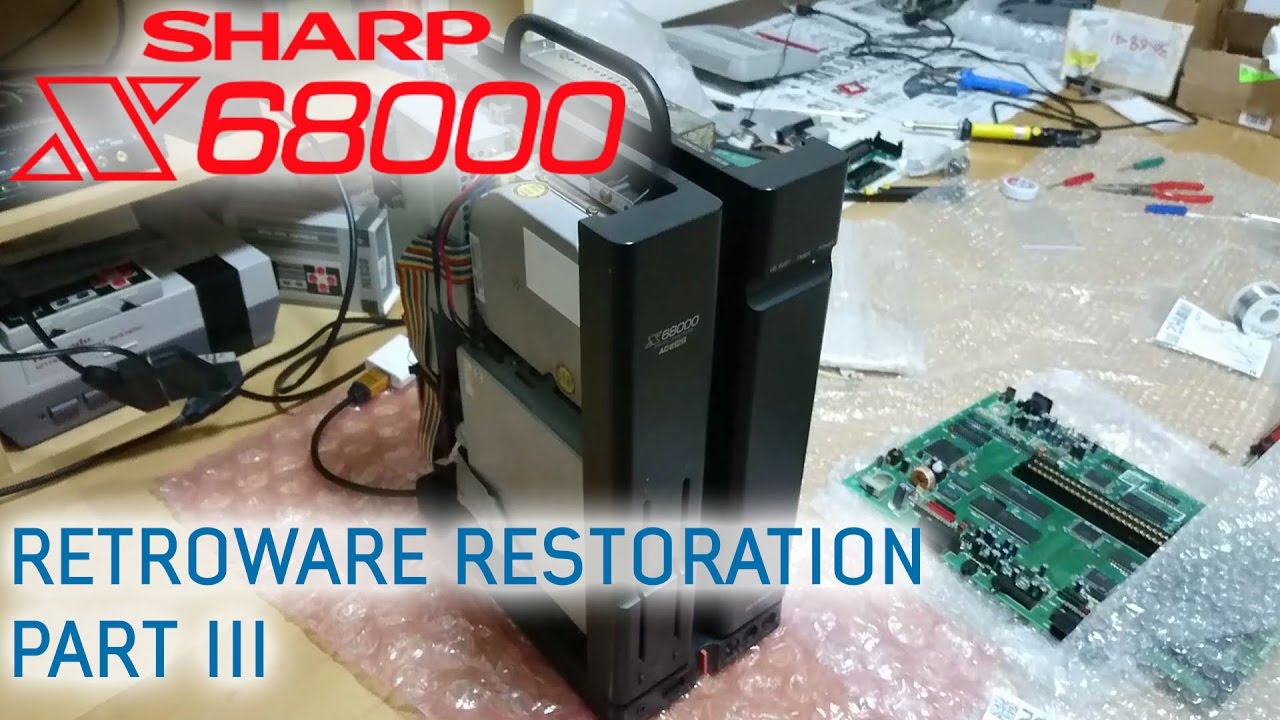 SHARP x68000 Restoration - Part 3 - [PSU, RAM, SRAM Battery and Motherboard restoration]