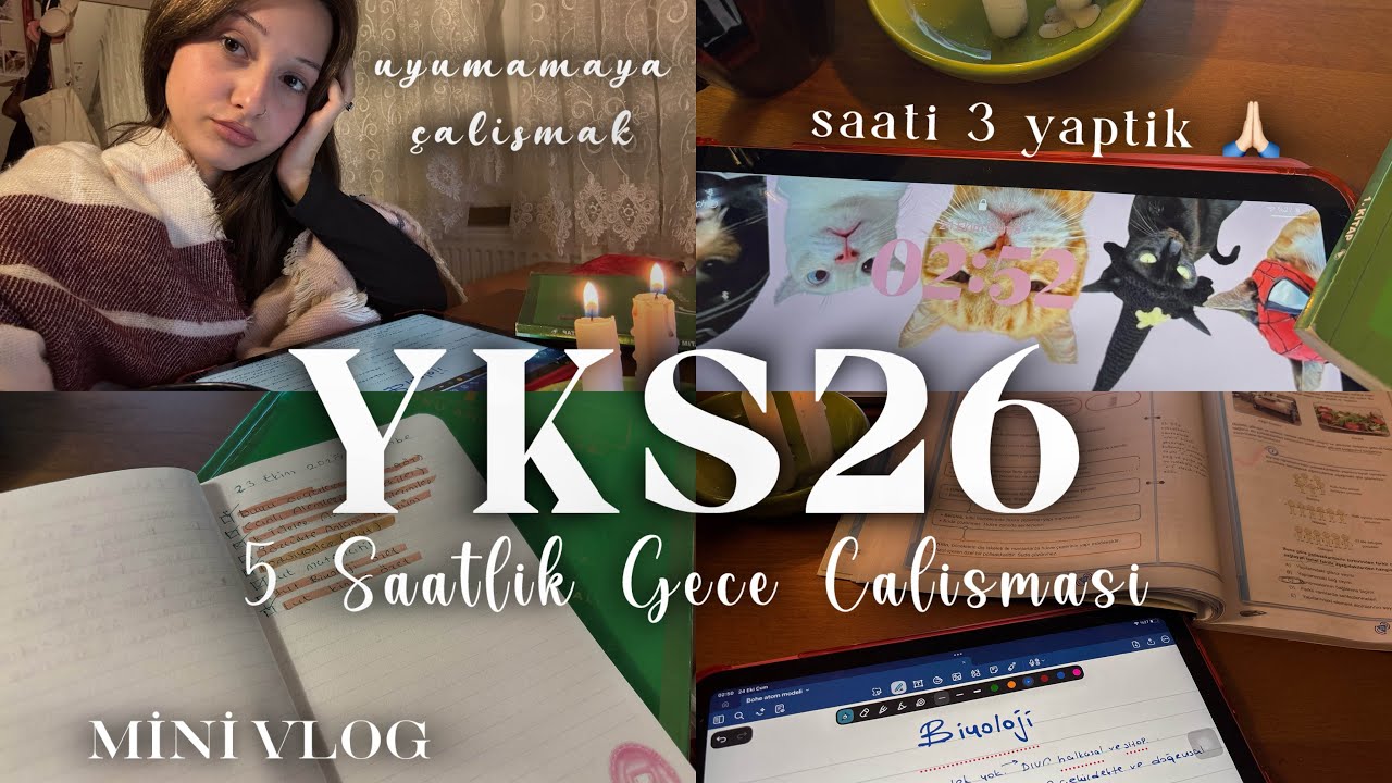 YKS26|Mezun Vlog|Ders Çalışma Günlüğüm 🎀    #yks2026 #study #keşfet #yks #yks26 #yksvlog 