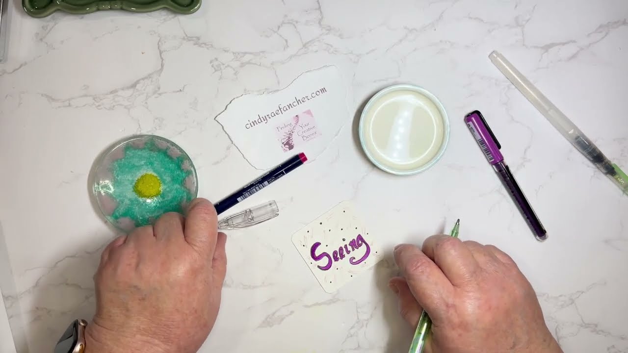 Lettering SEEING Day 6 Finding Your Creative Bones® - Daily 365 Day Devotional with Tangles