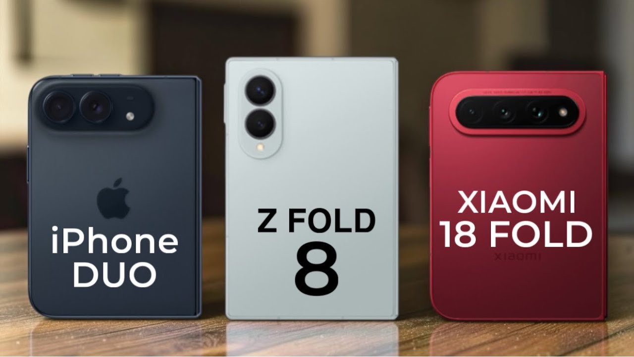 iPhone Duo vs Samsung Z fold 8 vs Xiaomi 18 Fold
