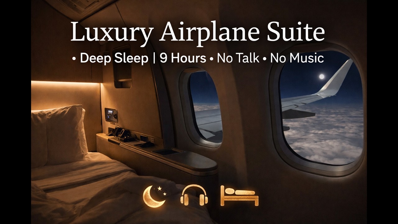 Luxury Airplane Suite • Deep Sleep | 9 Hours | No Talk • No Music