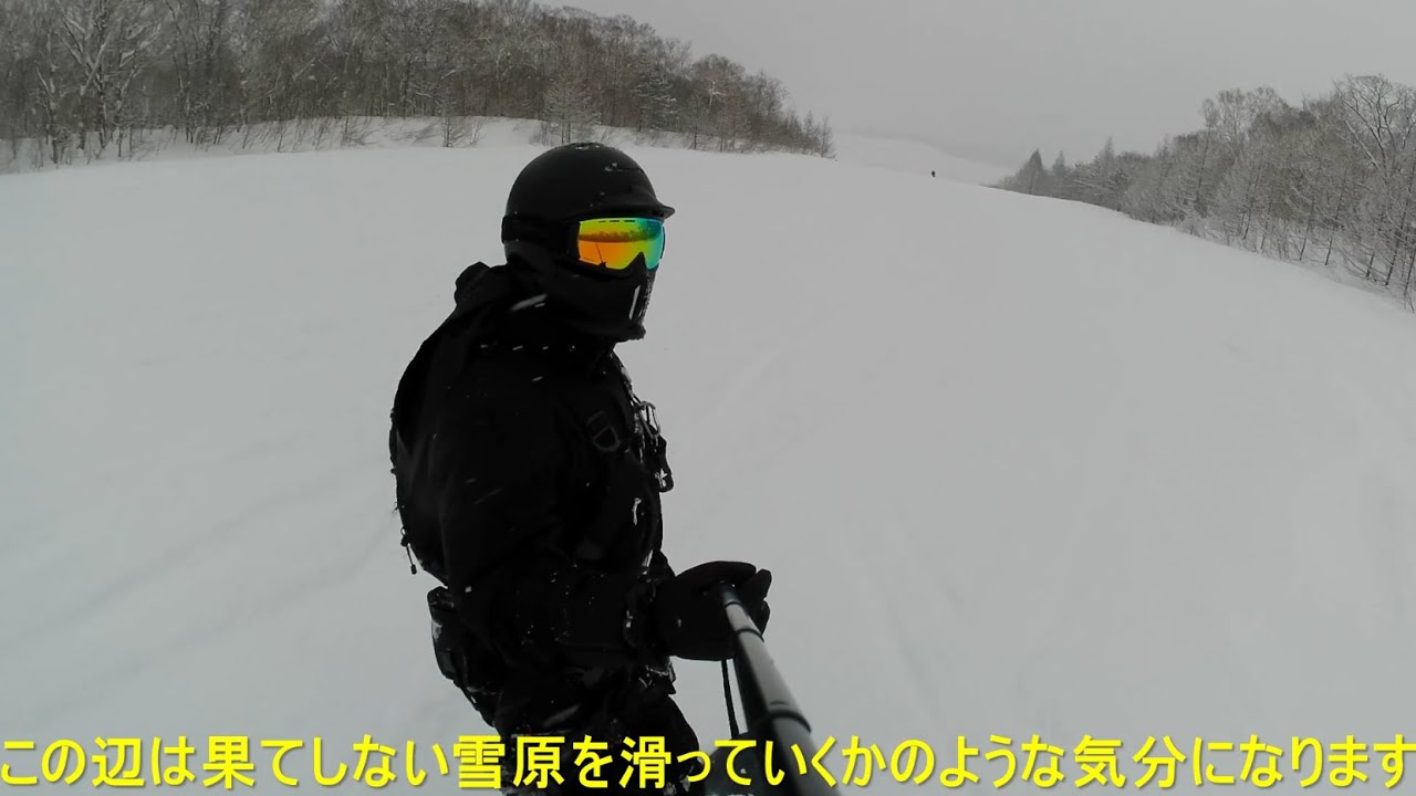 安比高原スキー場　Riding from top to bottom at Appi snow mountain resort (2026/1/17) セカンドコースにて