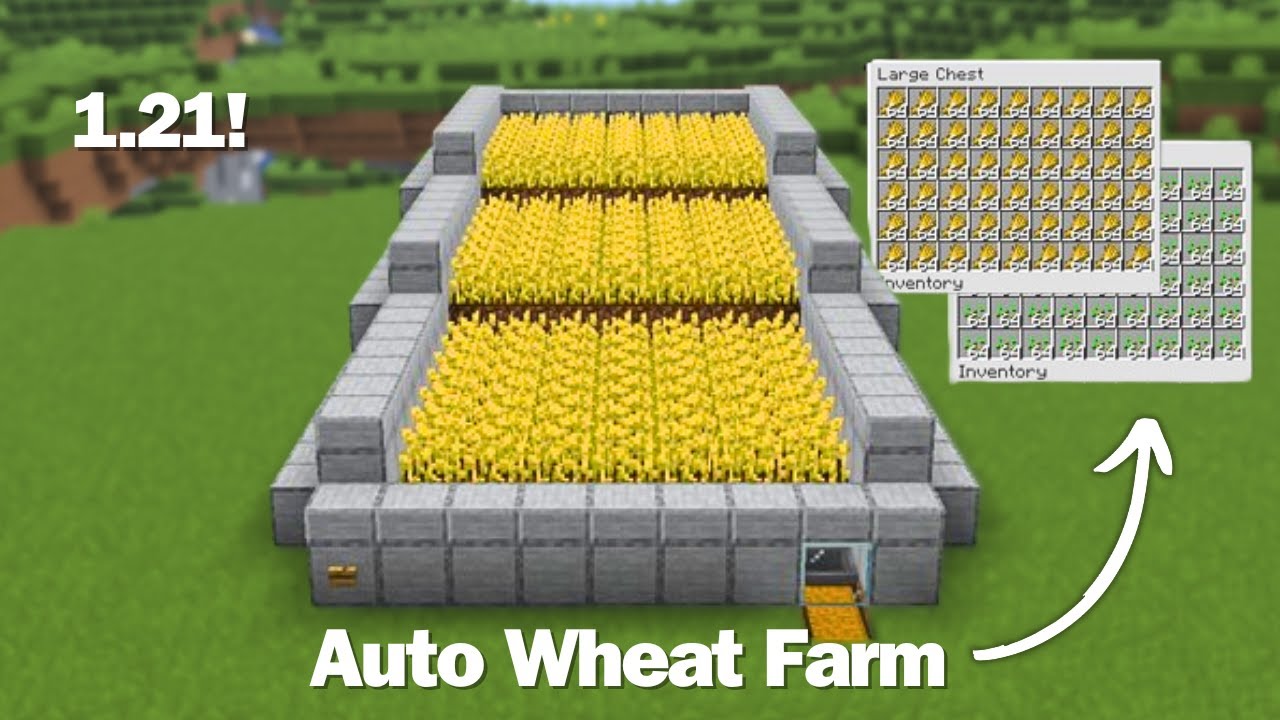 Easy Automatic Wheat Farm Tutorial in Minecraft 1.21 | Java & Bedrock
