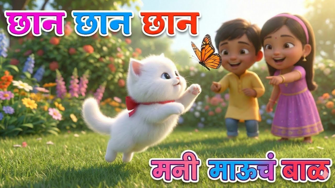 छान छान छान मनी  माऊचं बाळ | Chhan Chhan Chhan Mani Mau Cha Baal | Marathi Balgeet | Memaw Toons