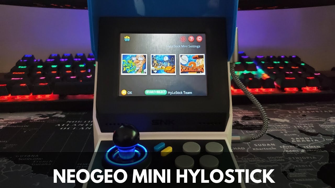 NeoGeo Mini international Hylostick hack demonstration
