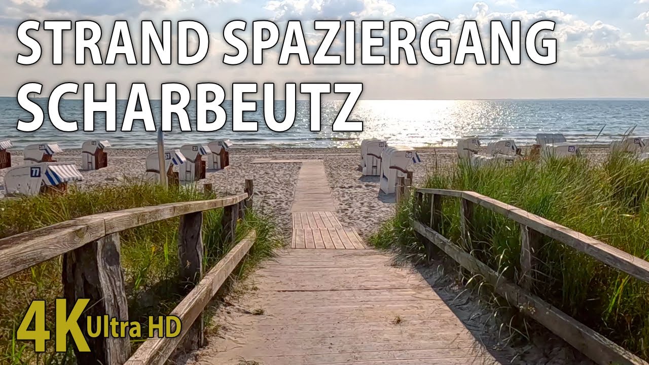 Strandspaziergang Scharbeutz - virtuelle Wanderung morgens am Strand (original Ton Meeresrauschen)
