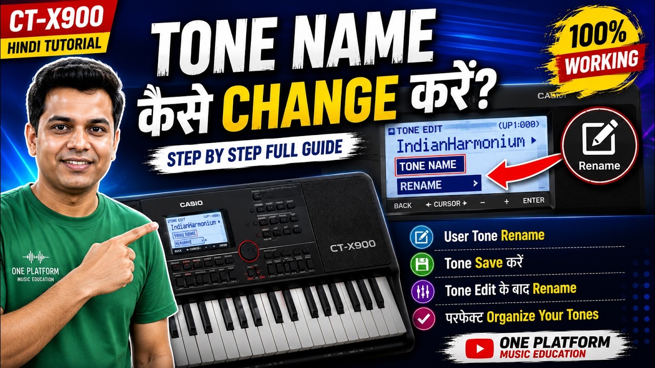 casio ctx9000 mai tone ka name kase change kare