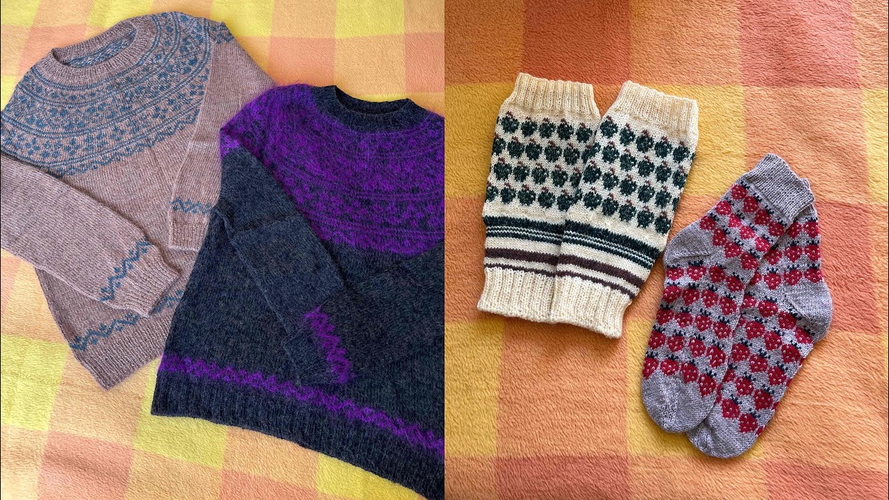Мои жаккарды 🧶🧶нарядила медведей 🐻   Что бы еще связать жаккардом?😉