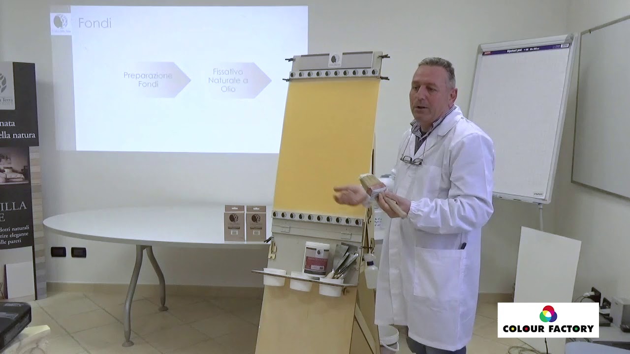 Presentazione I Colori della Terra: linea di pitturazione a base di: Olio, Calce e Argilla