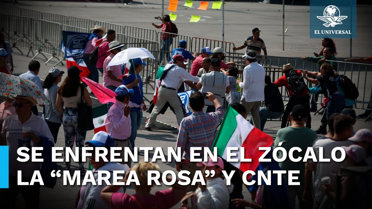 Se agarran a golpes maestros de la CNTE y asistentes a la 