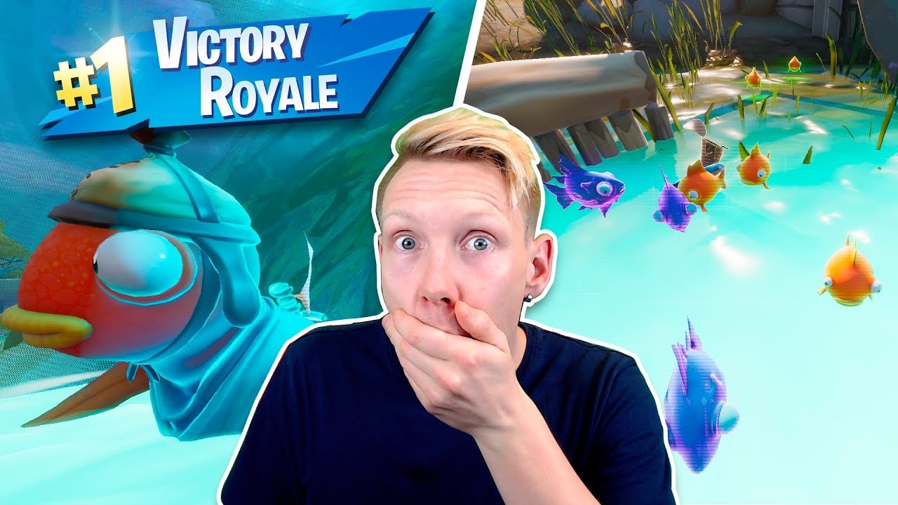 VINDER MED KUN FISK!! - [Fortnite]