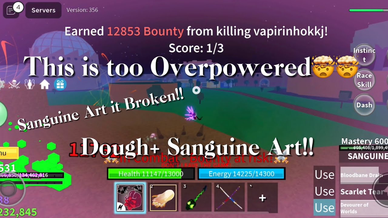 Dough + Sanguine Art is OVERPOWERED.. (Blox Fruits)