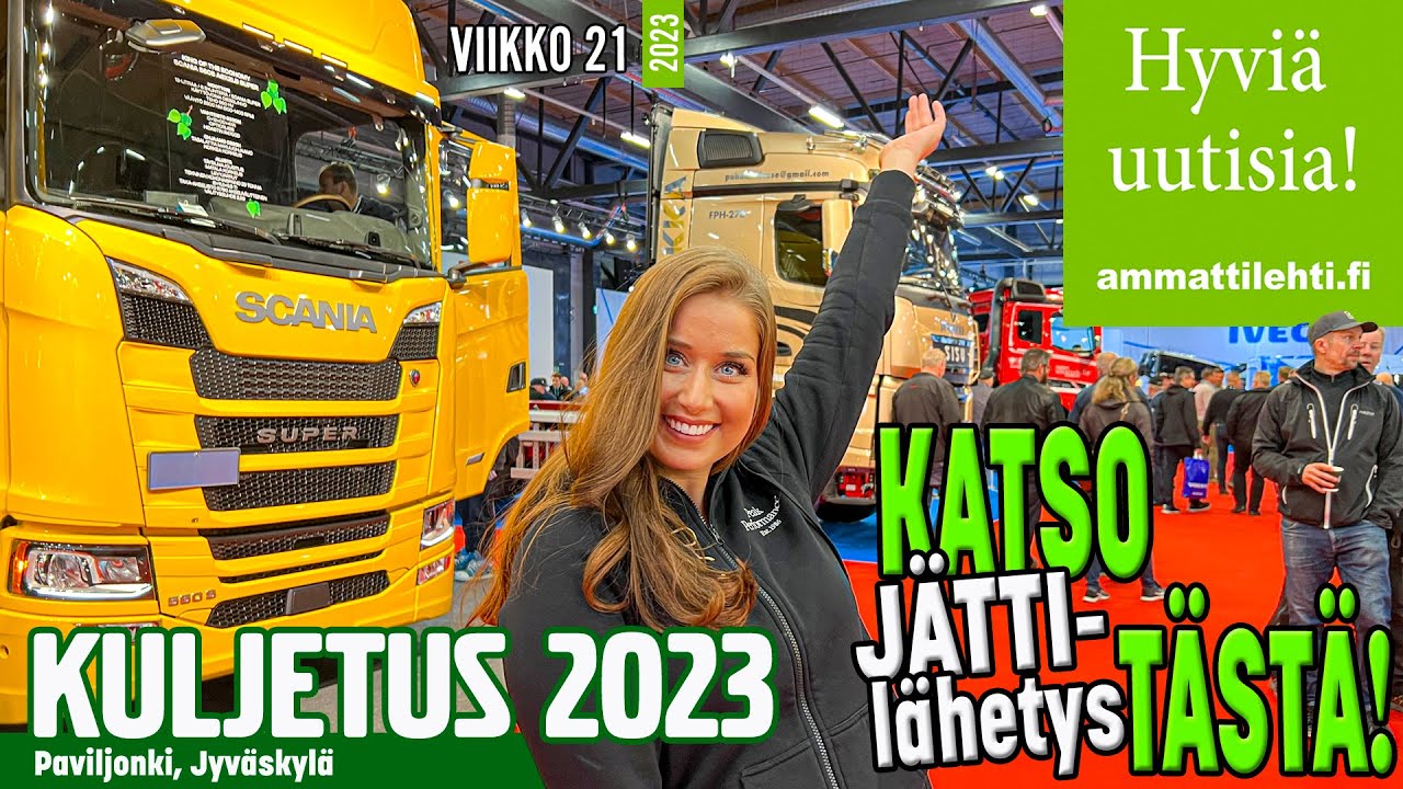Hyviä uutisia! vko 21 / 2023 - ERIKOISLÄHETYS KULJETUS 2023 NÄYTTELYSTÄ JYVÄSKYLÄSTÄ!
