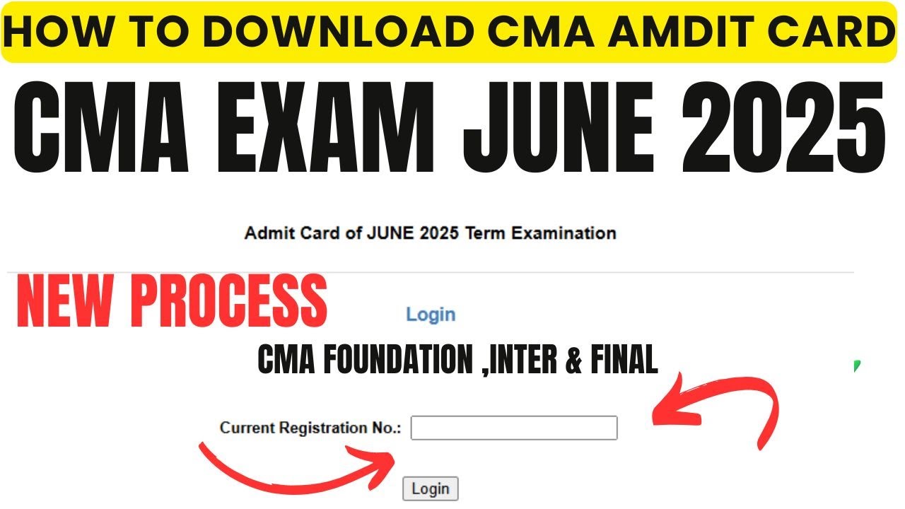🔥 Live Demo &ndash; How to Download CMA Admit Card June 2025 💻📥