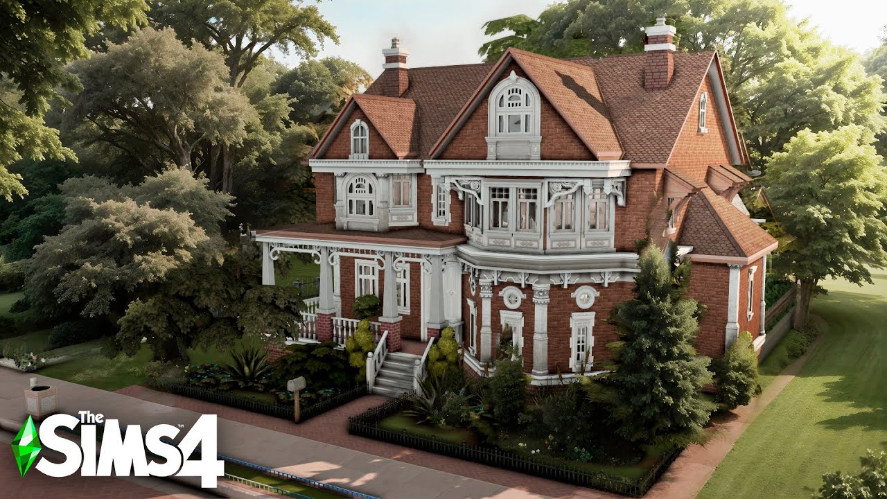 OLD VICTORIAN HOUSE - Realistic Build - ASMR | The Sims 4 - no cc.