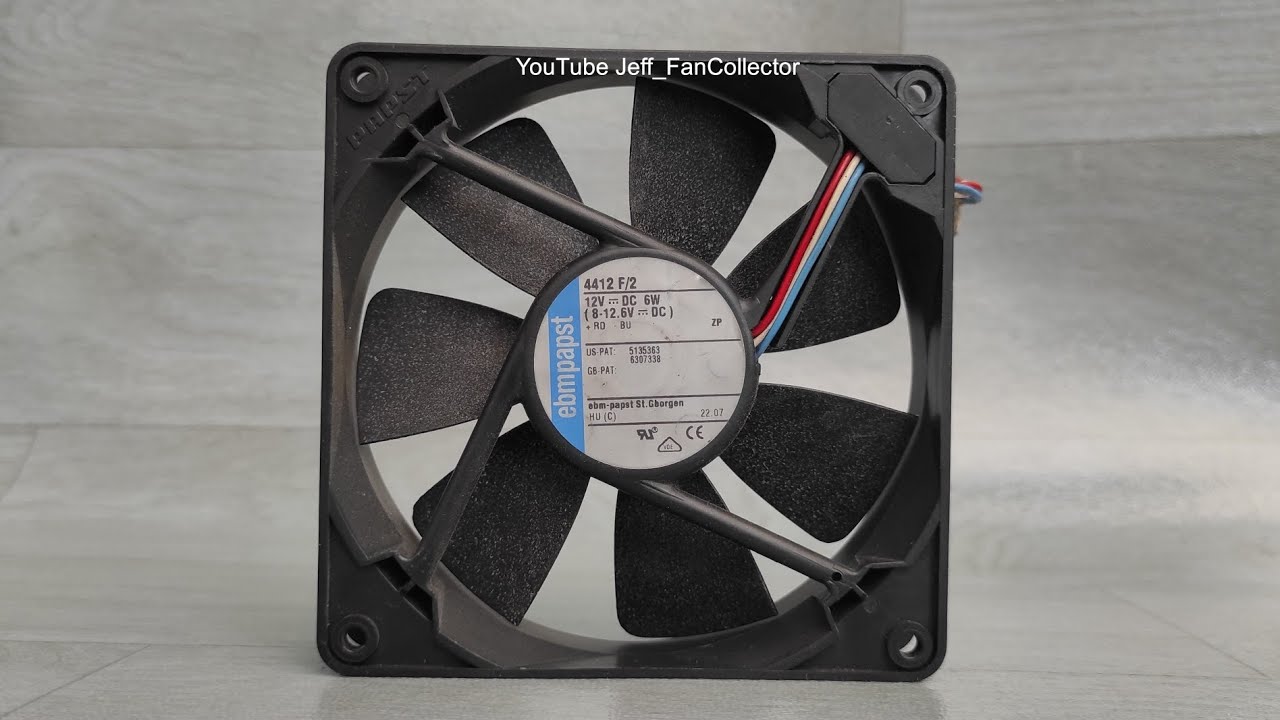 2007's Ebm Papst Fan 4412F/2 12V 0.50A 6W 3wire 12025 DBB Made In Hungary