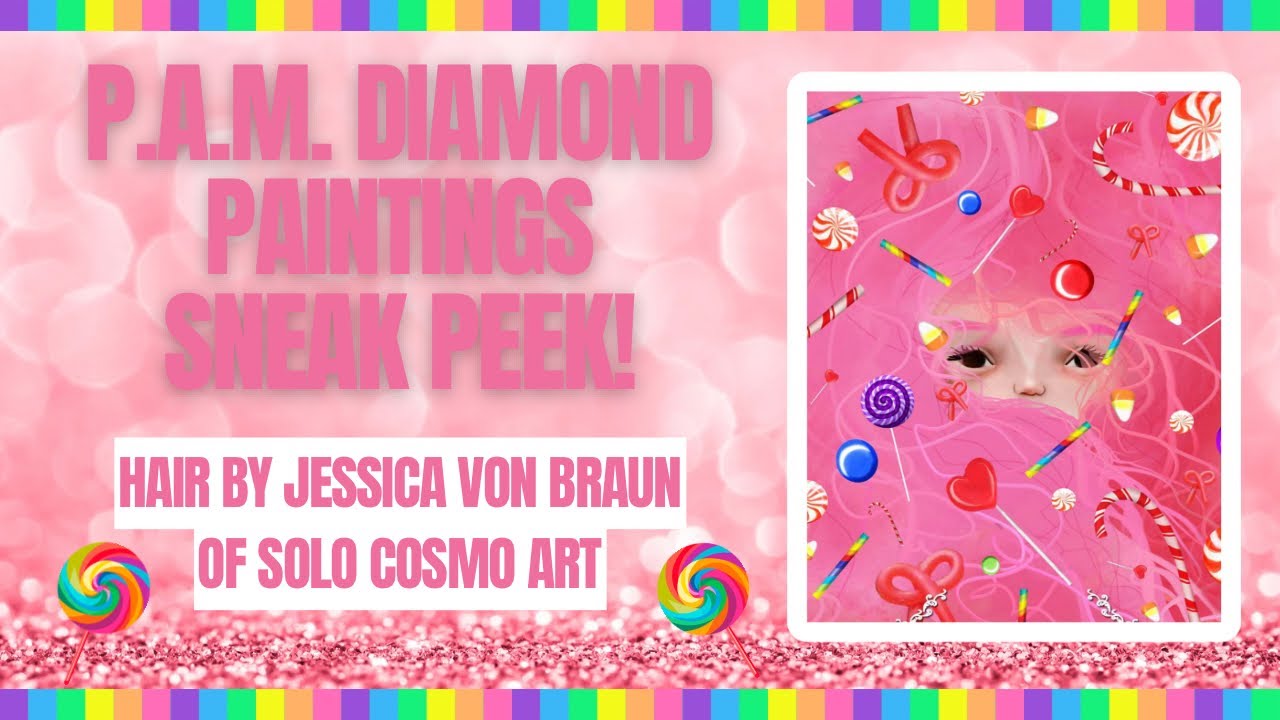 P.A.M. Diamond Paintings Sneak Peek: “Hair” by Jessica Von Braun of Solo Cosmo Art