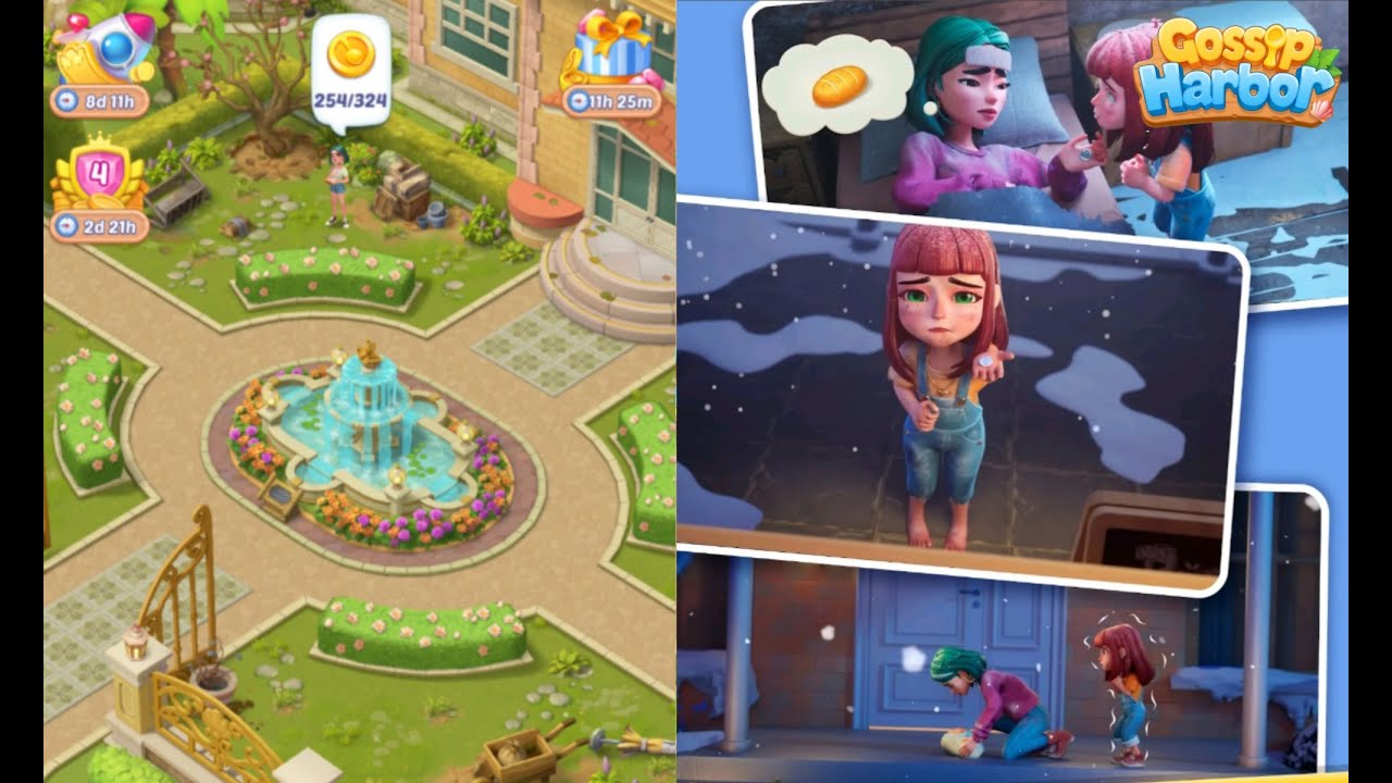Gossip Harbor : Merge Game /🍰☕️ Day 91  Level  77  Part 91🥖🍞