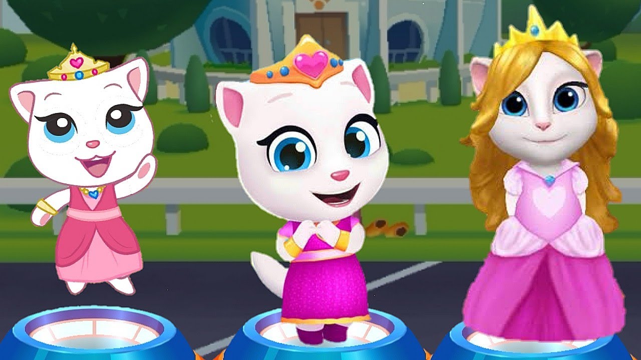 Talking Tom Gold Run vs Talking Tom Bubble Shooter vs Talking Tom Cake Jump Princess Angela