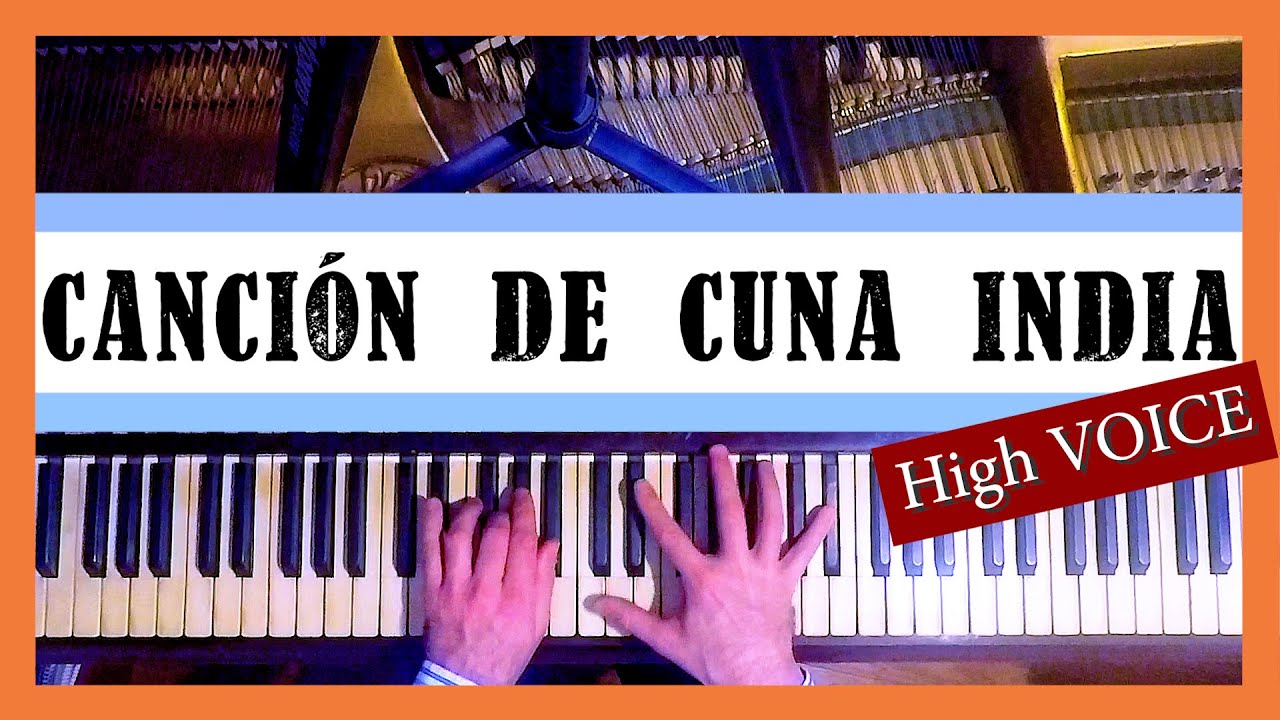 😴 CANCION DE CUNA INDIA KaraOKe 😴 Gilardo Gilardi 🔉 Piano Accompaniment 🎼Score & Lyrics / High voice
