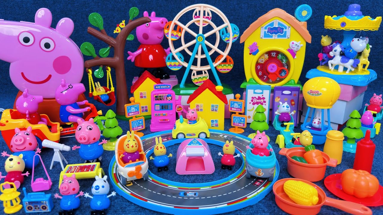 12 Minutes Satisfying with Unboxing Peppa Pig Bumper Car Playground Toy Set ASMR｜Review Toys
