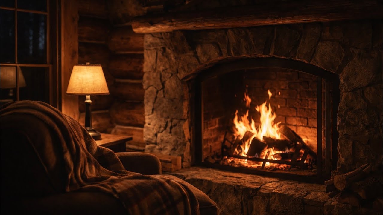 Fireplace Ambience | Cozy Night Fire (2 Hours)