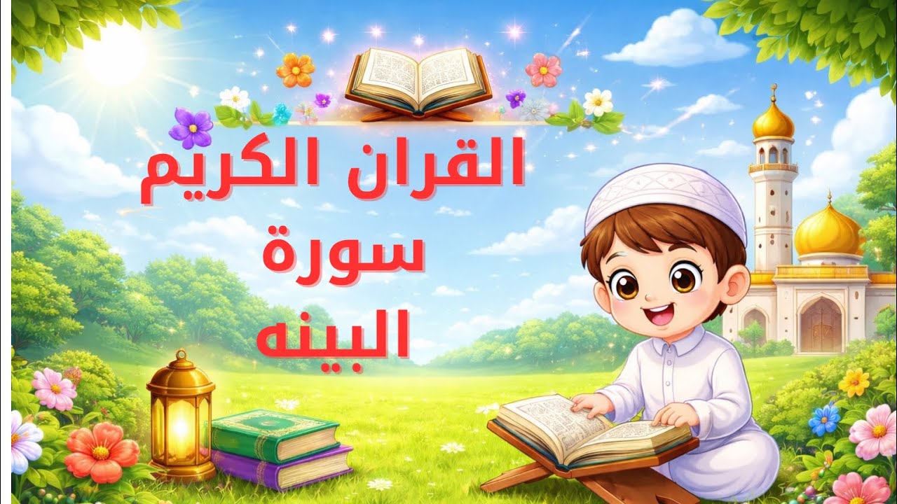 #قران_كريم ! سورة البينه حفظ سورة البينه تكرار للأطفال 📖#المنشاوي 