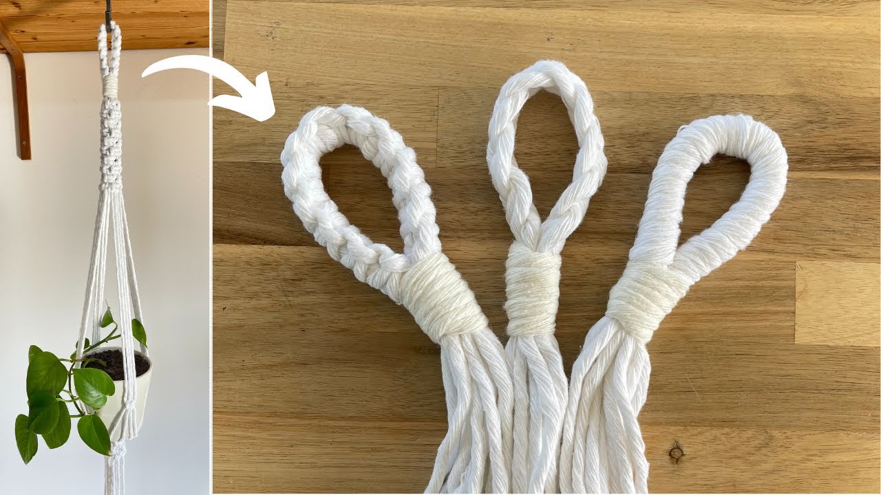 Como fazer punho de rede | 3 formas diferentes para fazer suporte sem argola | macram&ecirc;