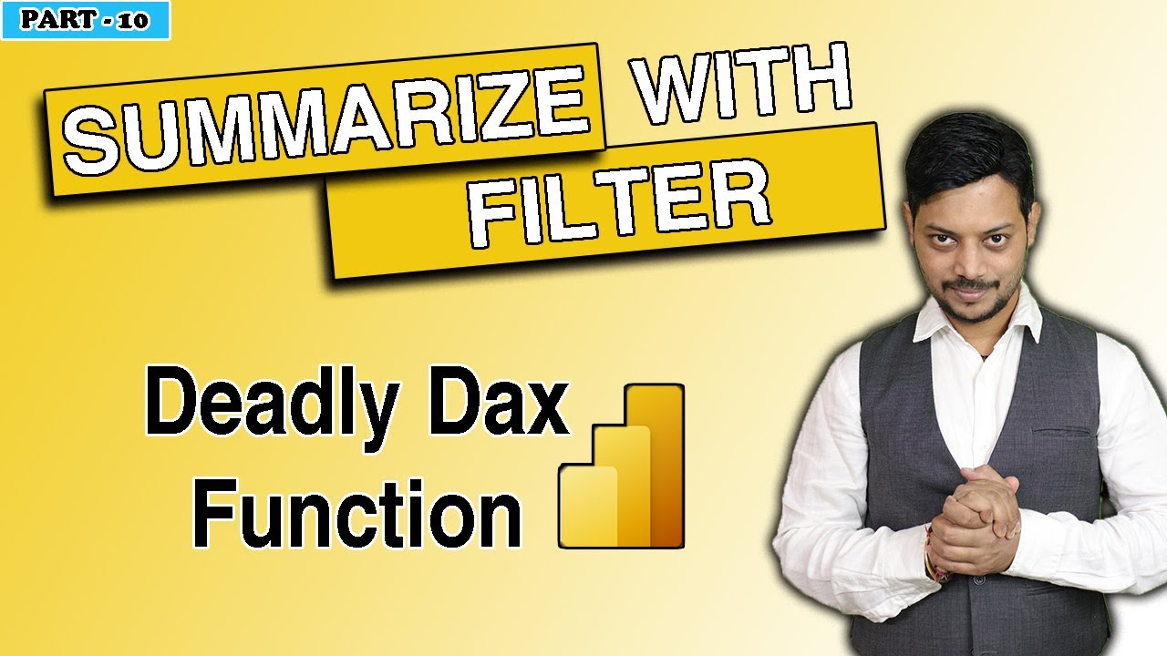 Power BI Dax Function for beginners | Summarize with a filter condition  power bi in hindi