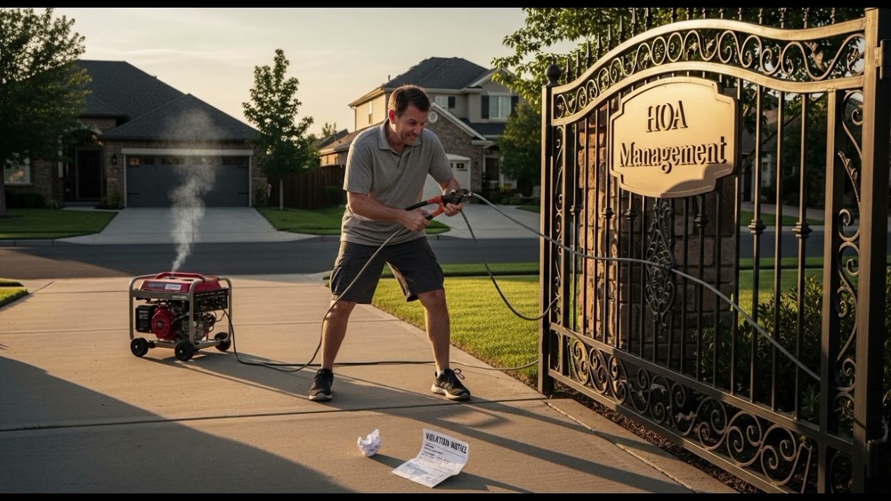 HOA Fined Me For Having A Generator Running, So I Cut The Power Cable To Their Gate Motor