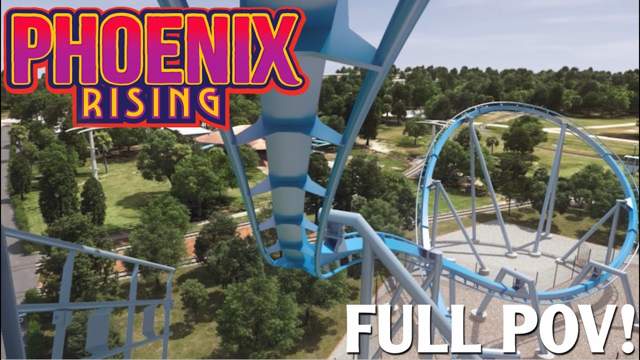 NEW!! Phoenix Rising Official Animated POV New for 2024 Busch Gardens Tampa Roller Coaster