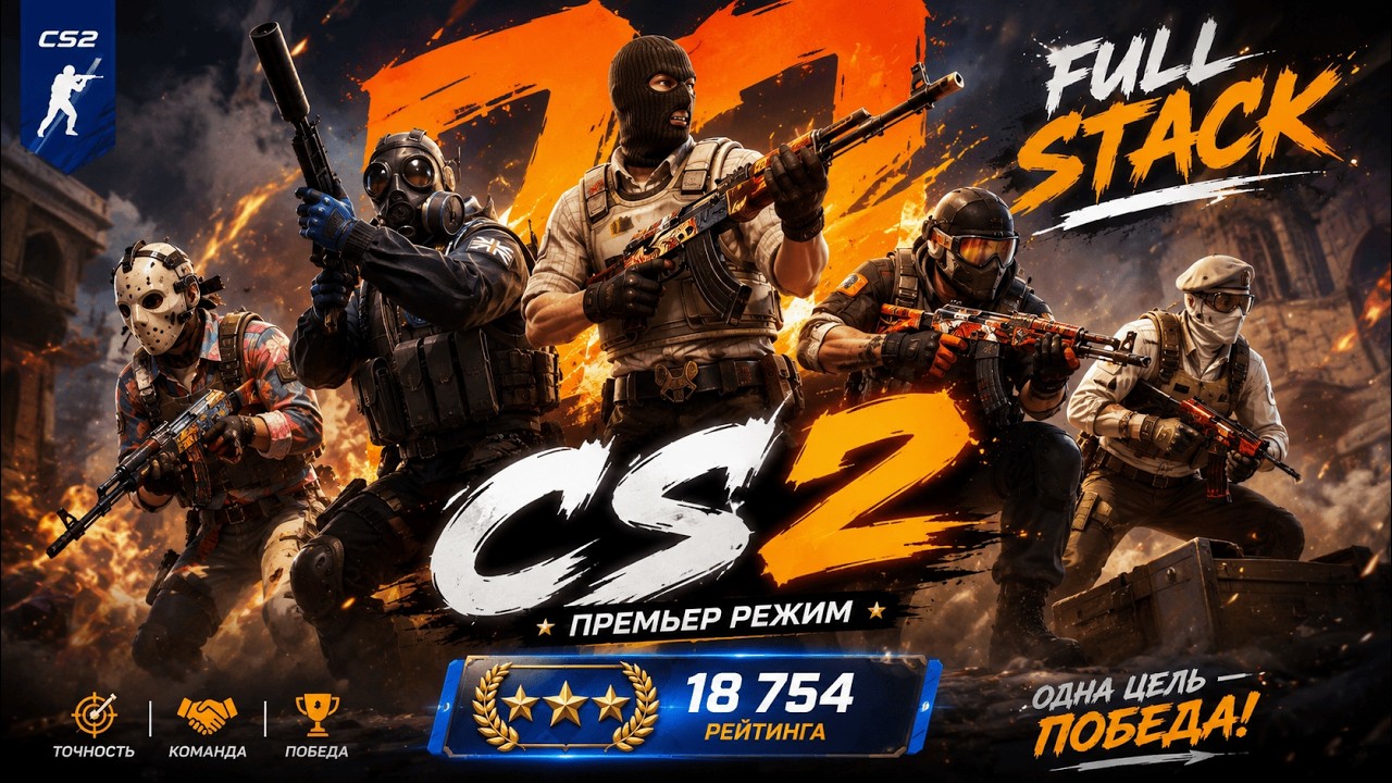 🔥 CS2 LIVE | PREMIER FULL STACK 5x5 | ПУШИМ РЕЙТИНГ | COUNTER-STRIKE 2